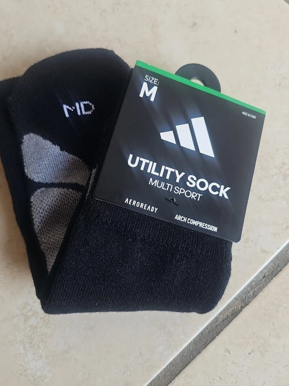 Unisex Adidas Utility Sock Multi Sport Aeroready Compression Socks-Size: Medium